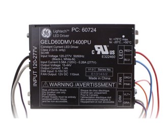 GELD60DMV1400PU GE Lightech (60724) Constant Current LED Driver - 60W 1400mA Dimmable